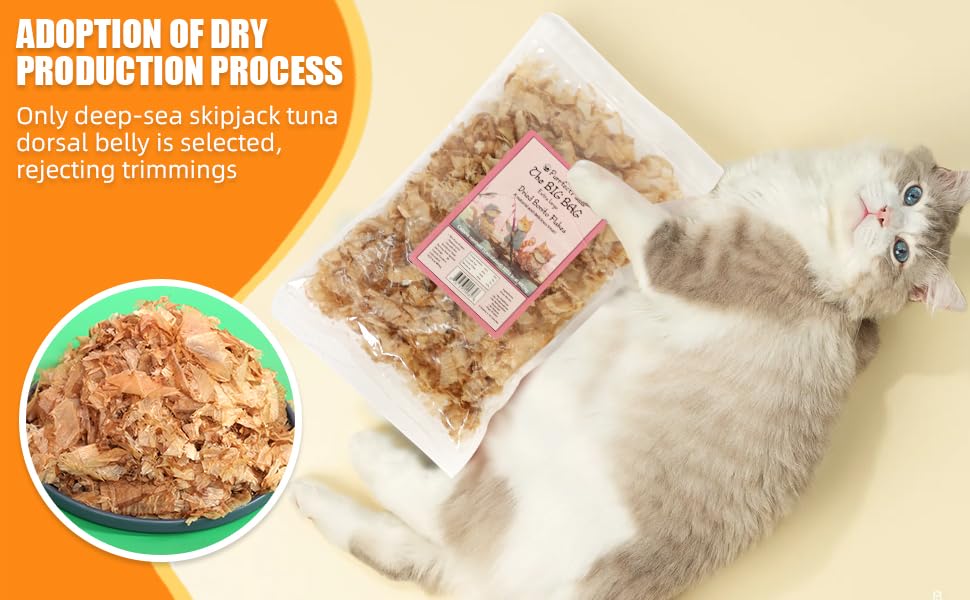 Origin from Japan coast highlights quality behind Purrfect Paws Bonito Flakes.