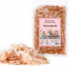 Purrfect Paws Bonito Flakes packaging shows premium, convenient treat for pets.