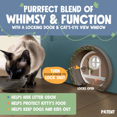 Purrfect Portal cat door installation in an interior door illustrates easy setup.