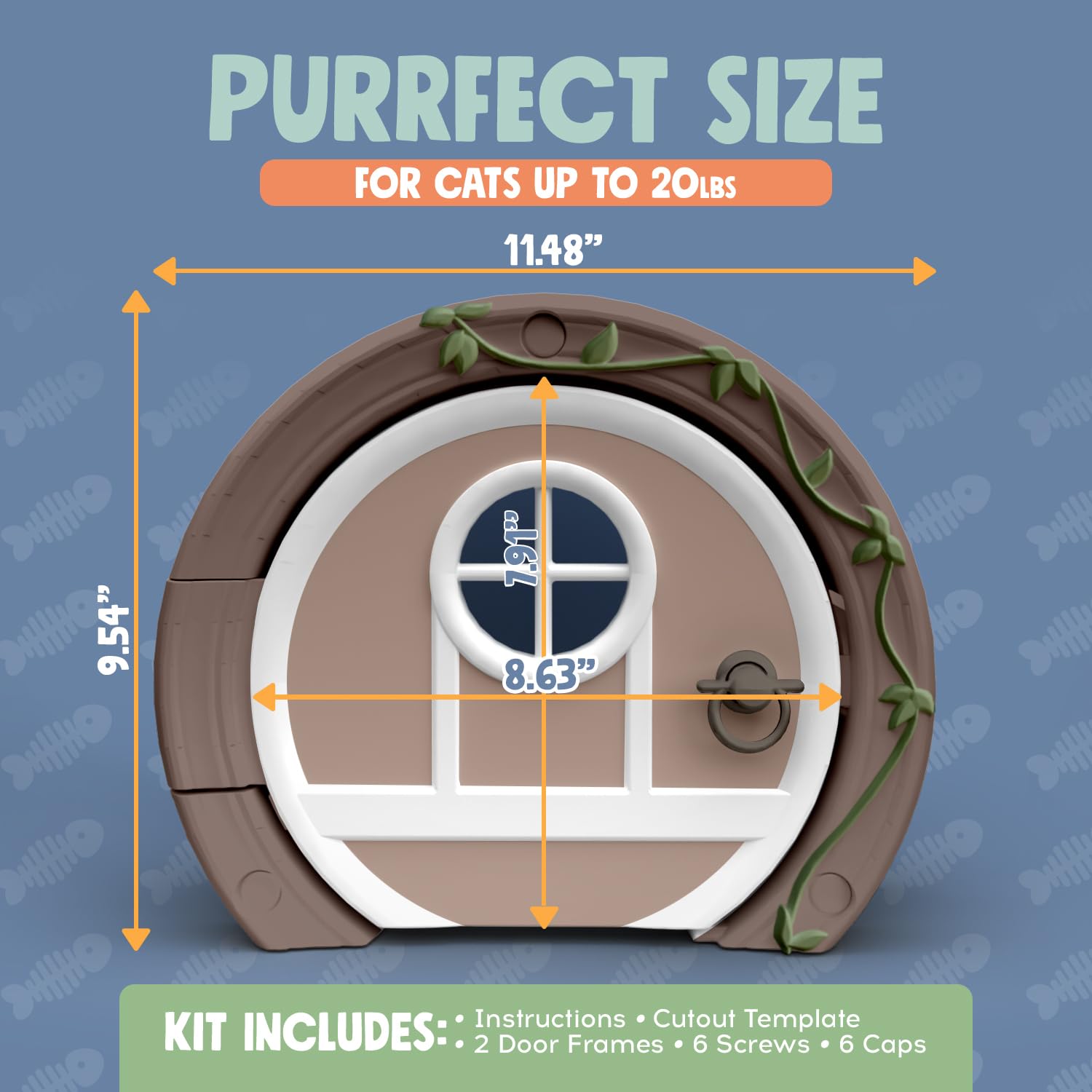 Purrfect Portal cat door privacy and comfort achieved through stylish interior design.