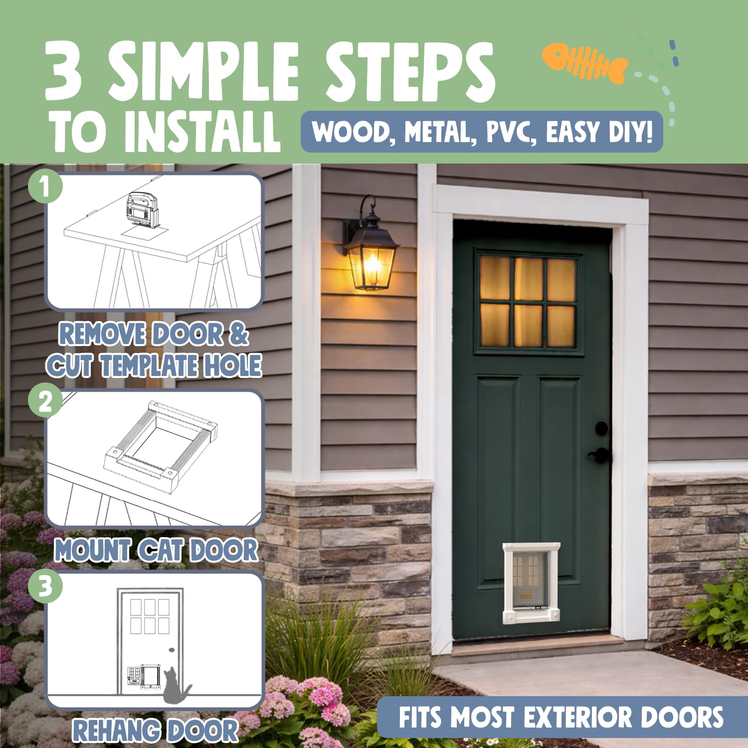 Purrfect Portal durable outdoor build withstands daily use.