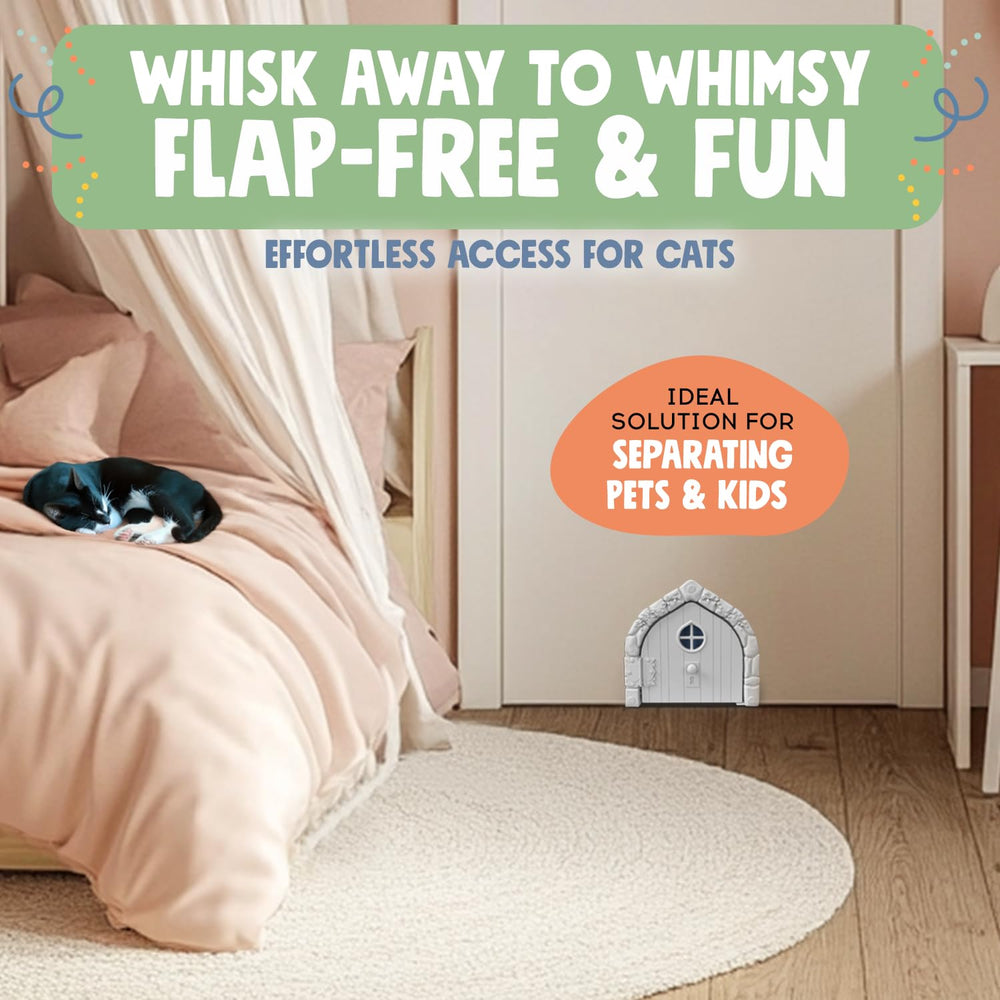 Purrfect Portal Fairy Door discreetly hides litter while keeping decor intact.
