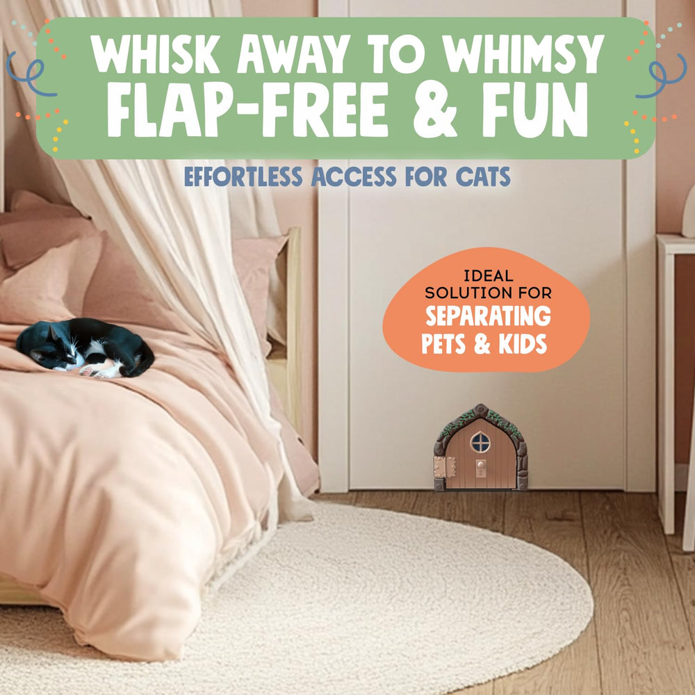Purrfect Portal Fairy Door discreet design blends with home decor.