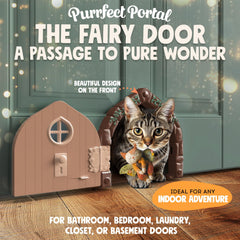 Purrfect Portal Fairy Door lockable feature provides safe kitty moments.