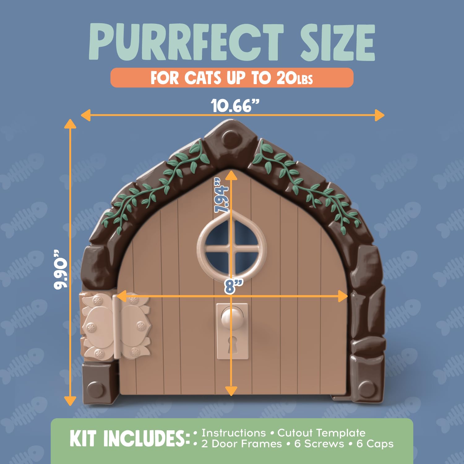 Purrfect Portal Fairy Door pet nap retreat supports private kitty downtime.