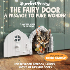 Purrfect Portal Fairy Door lockable feature adds secure entry for curious cats.