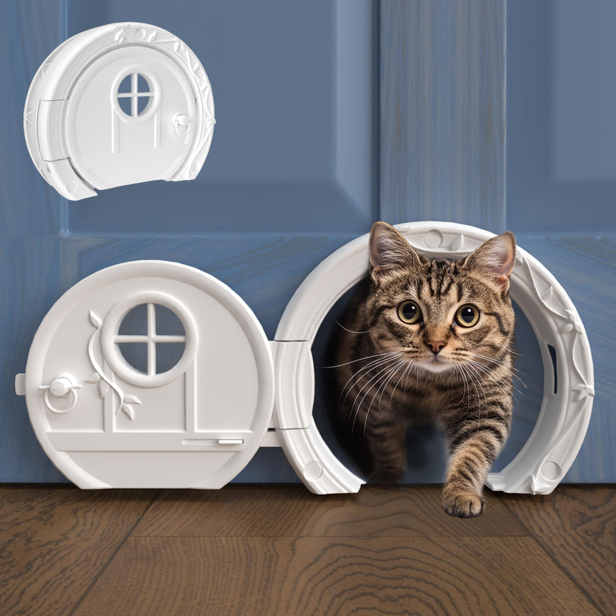 Purrfect Portal Gnome Door for interior doors blends whimsy with privacy.