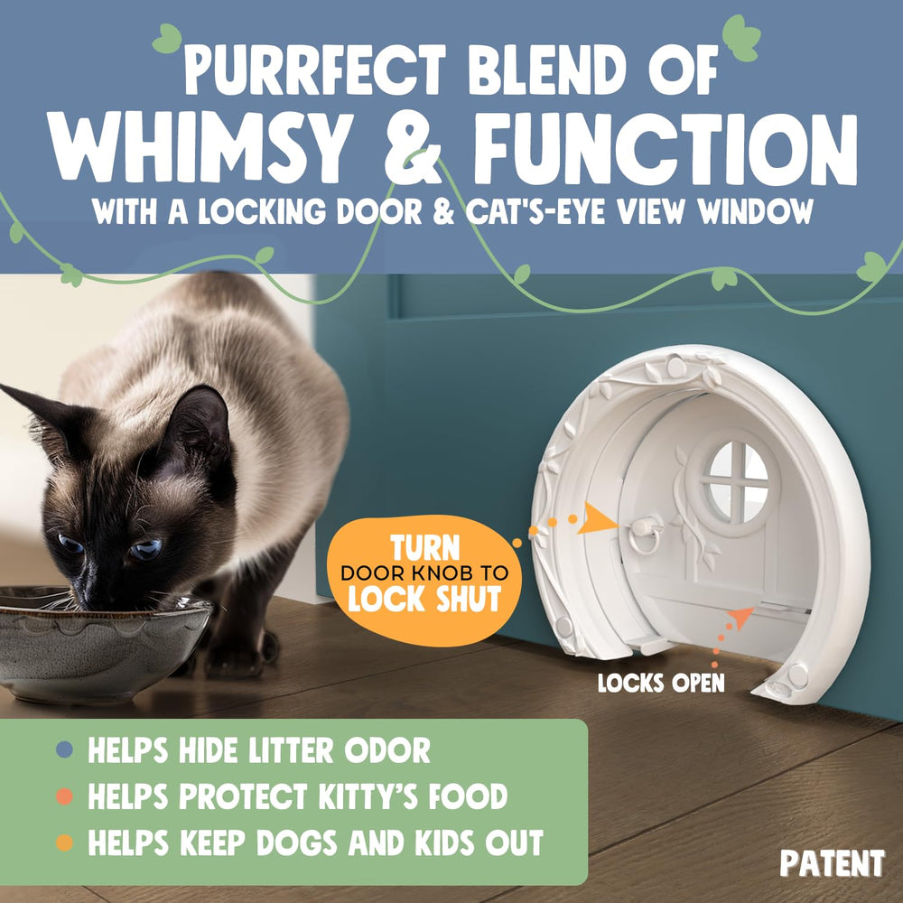 Large 20-lbs cat door suits bigger felines for comfort.