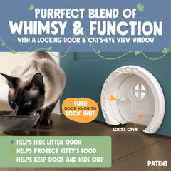 Large 20-lbs cat door suits bigger felines for comfort.