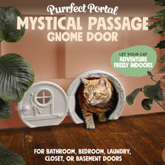 Lockable cat door design from Purrfect Portal controls access.