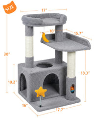 Purrlato cat condo provides enclosed private hideout during play and rest.