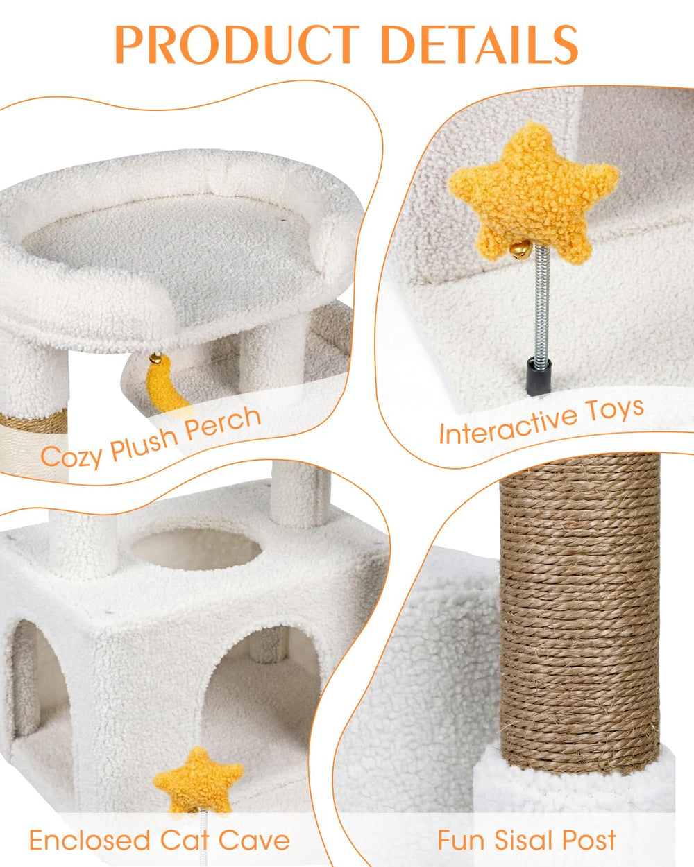 Purrlato plush platform level ideal for multi-cat lounging and watching the room.