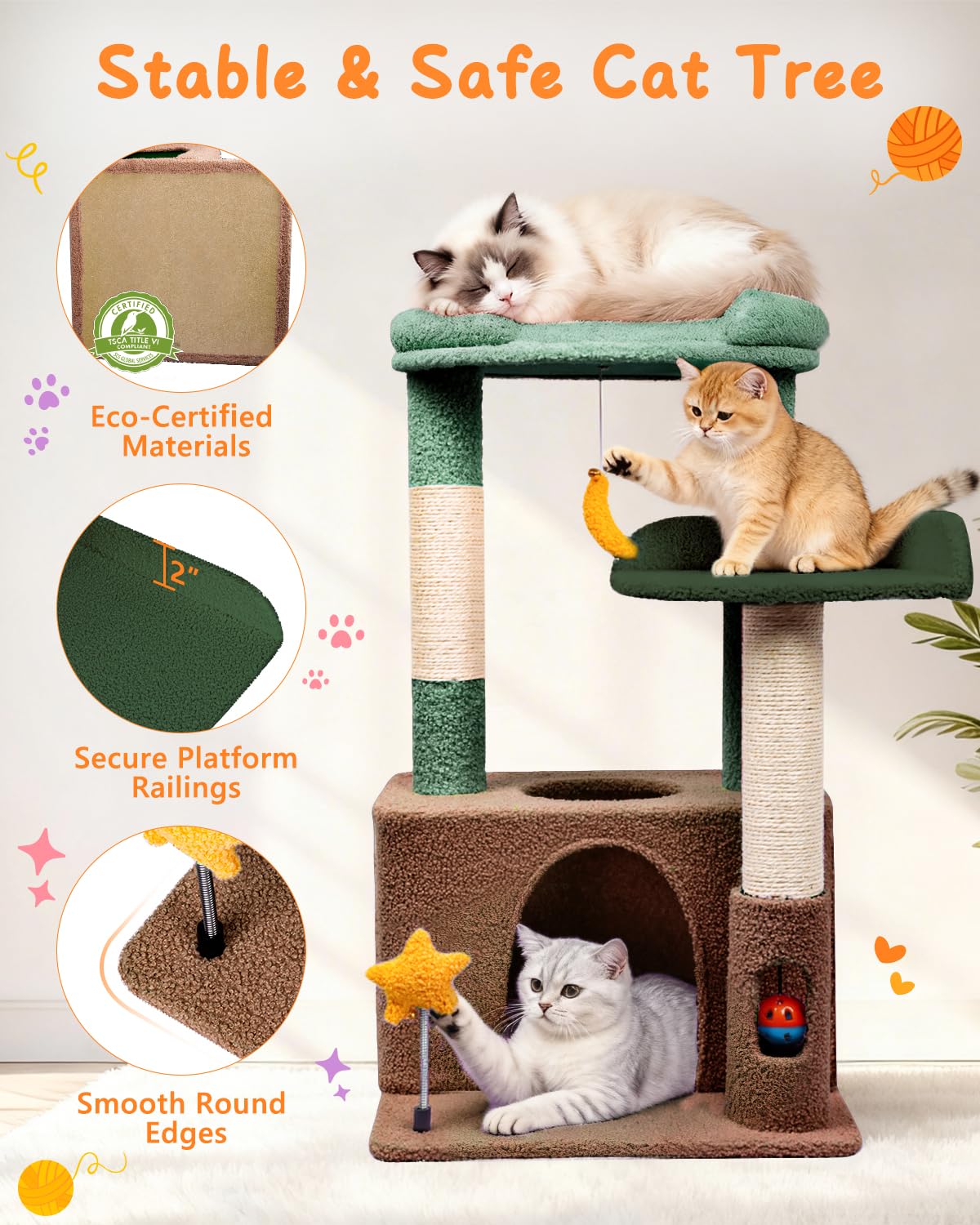 Purrlato modern indoor playground complements contemporary home decor.