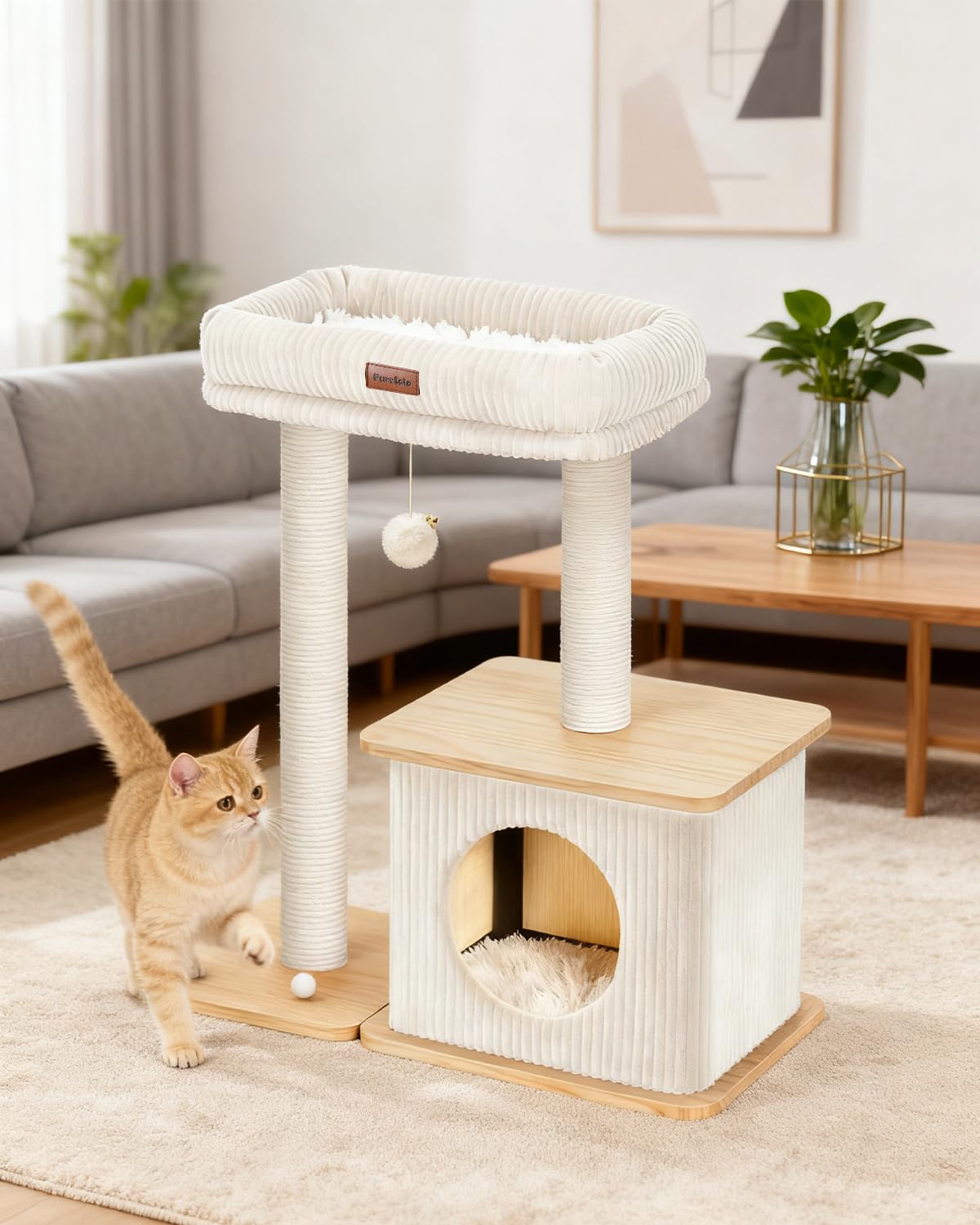 Purrlato wooden construction in Nordic style combines durability and aesthetics
