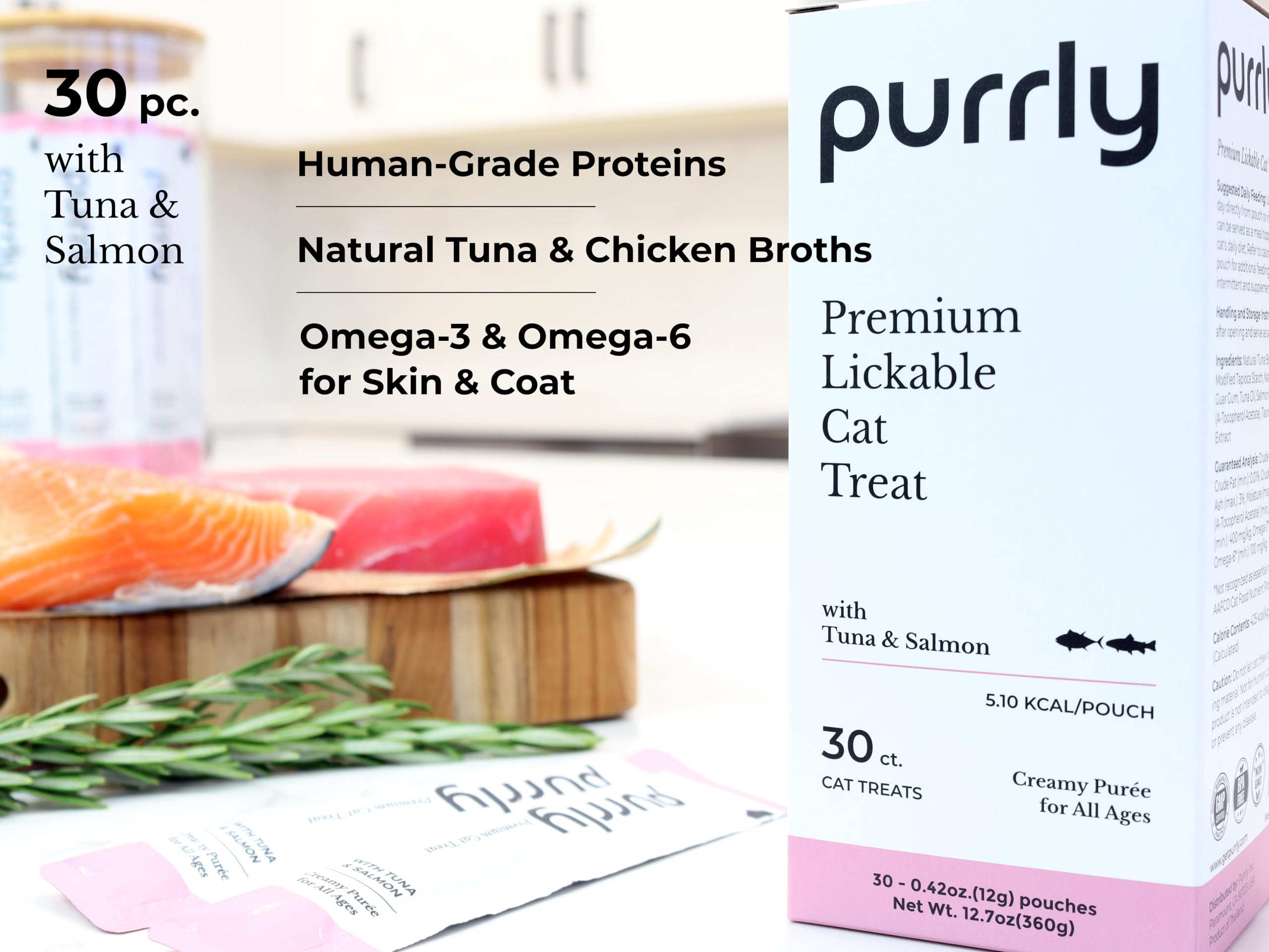 Purrly Squeezable Treats broth aroma entices thirst and hydration.