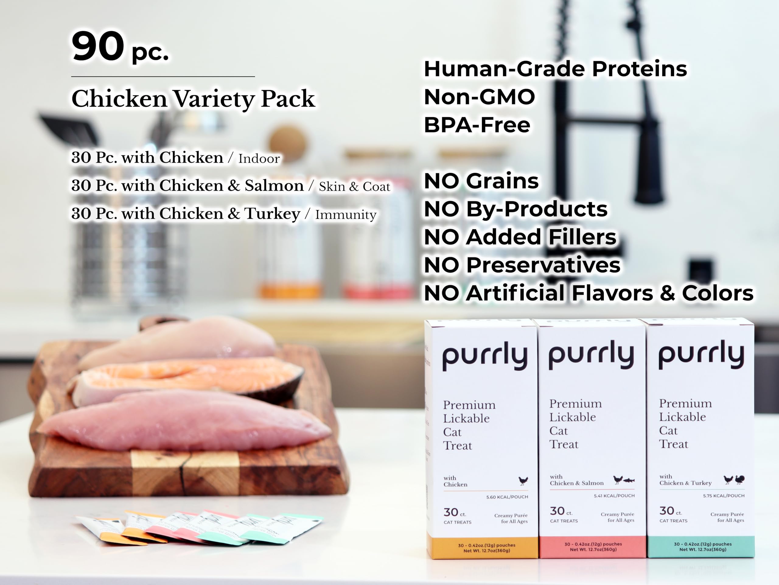 Purrly topper served from finger supports bonding and interactive feeding.