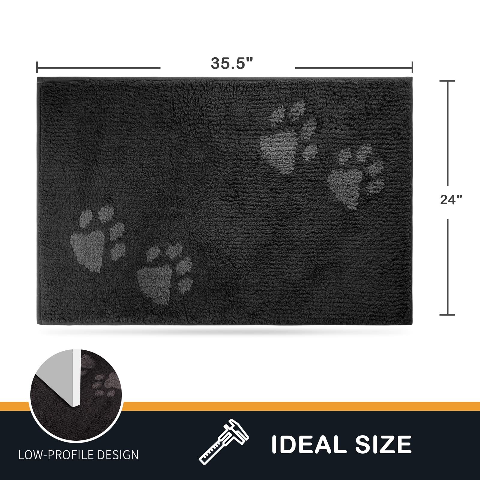 PURRUGS easy-clean rug with non-fade fabric after vacuuming.