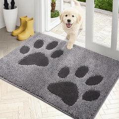 PURRUGS dirt trapping door mat front view reduces door snag and welcomes guests with style