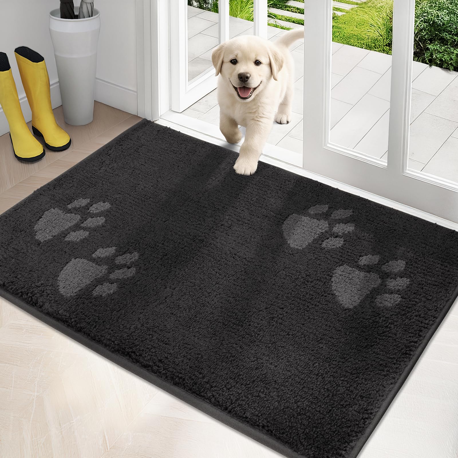 PURRUGS dirt-trapping door mat captures mud and moisture at entryways