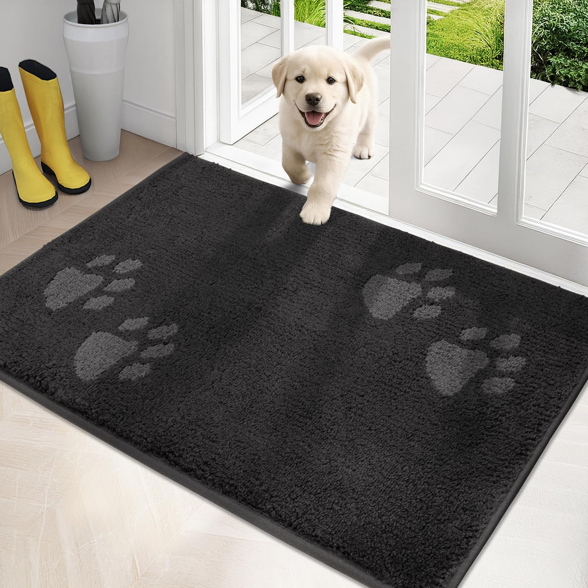 PURRUGS dirt-trapping door mat captures mud and moisture at entryways