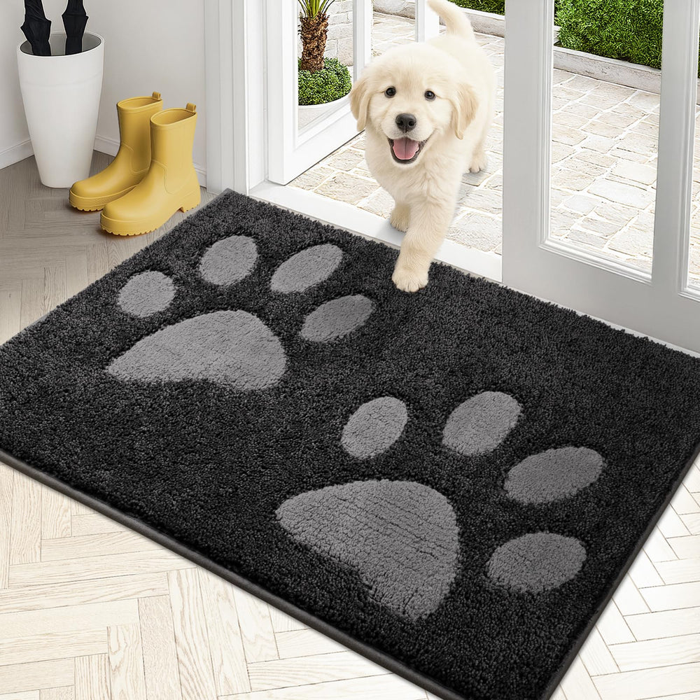 PURRUGS dirt-trapping door mat at entrance capturing mud from shoes