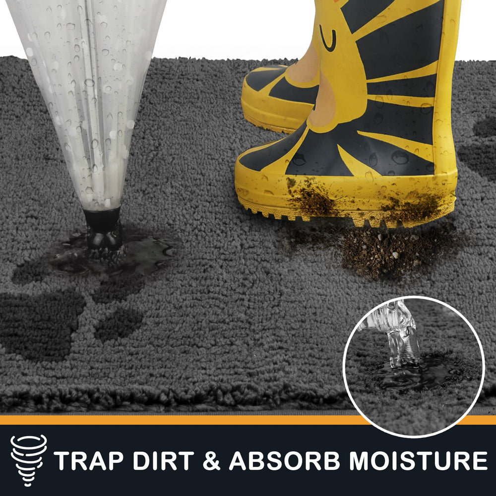 PURRUGS pet-friendly entryway rug keeps feet comfy while trapping dirt.