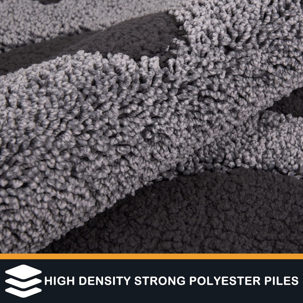 PURRUGS soft polyester microfiber texture provides comfortable footing at the doorway