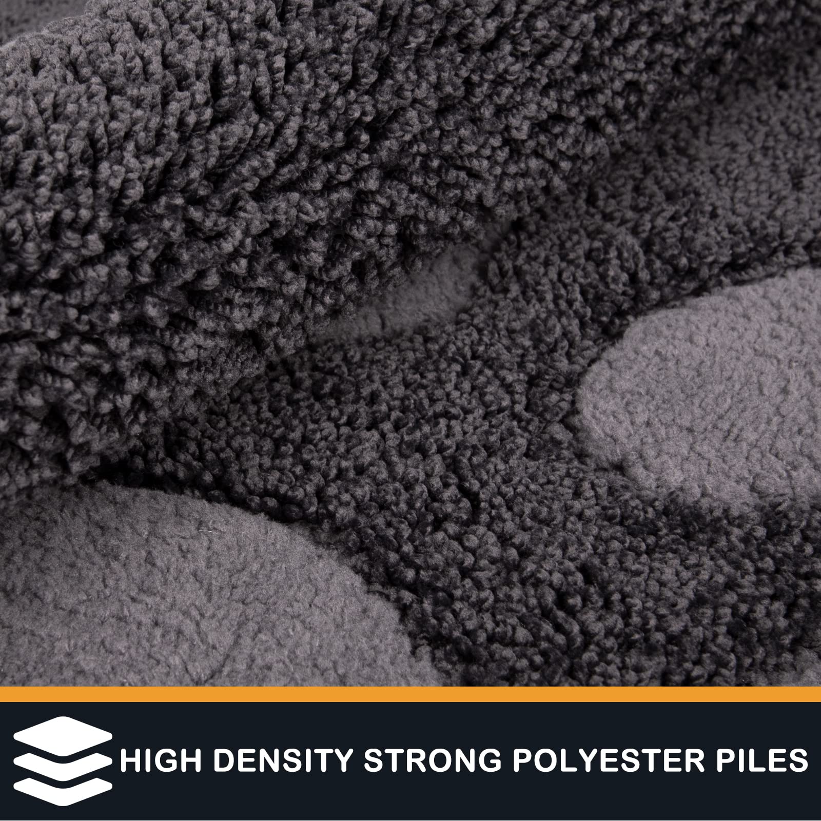 PURRUGS stain-resistant, machine-washable mat stays like-new after washes.