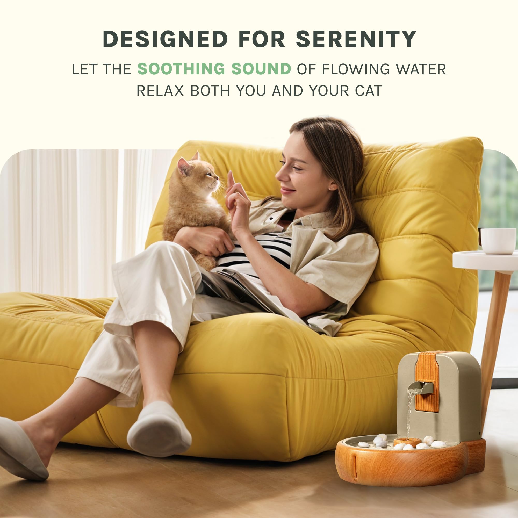 PURRVANA Premium filtration keeps water fresh for cats.