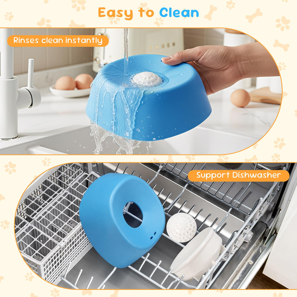 Putago liquid lick bowl designed for yogurt or broth.