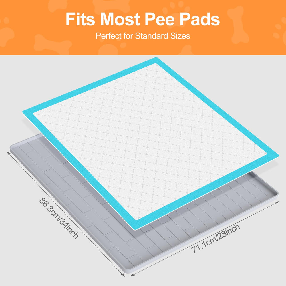 PUWANJILI pee pad holder is portable and doubles as a mat for travel.
