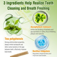 Puxulyiz cat treat close-up highlights breath-freshening probiotic benefits.