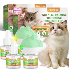 Puyrzoe cat calming diffuser setup eases feline tension in shared spaces