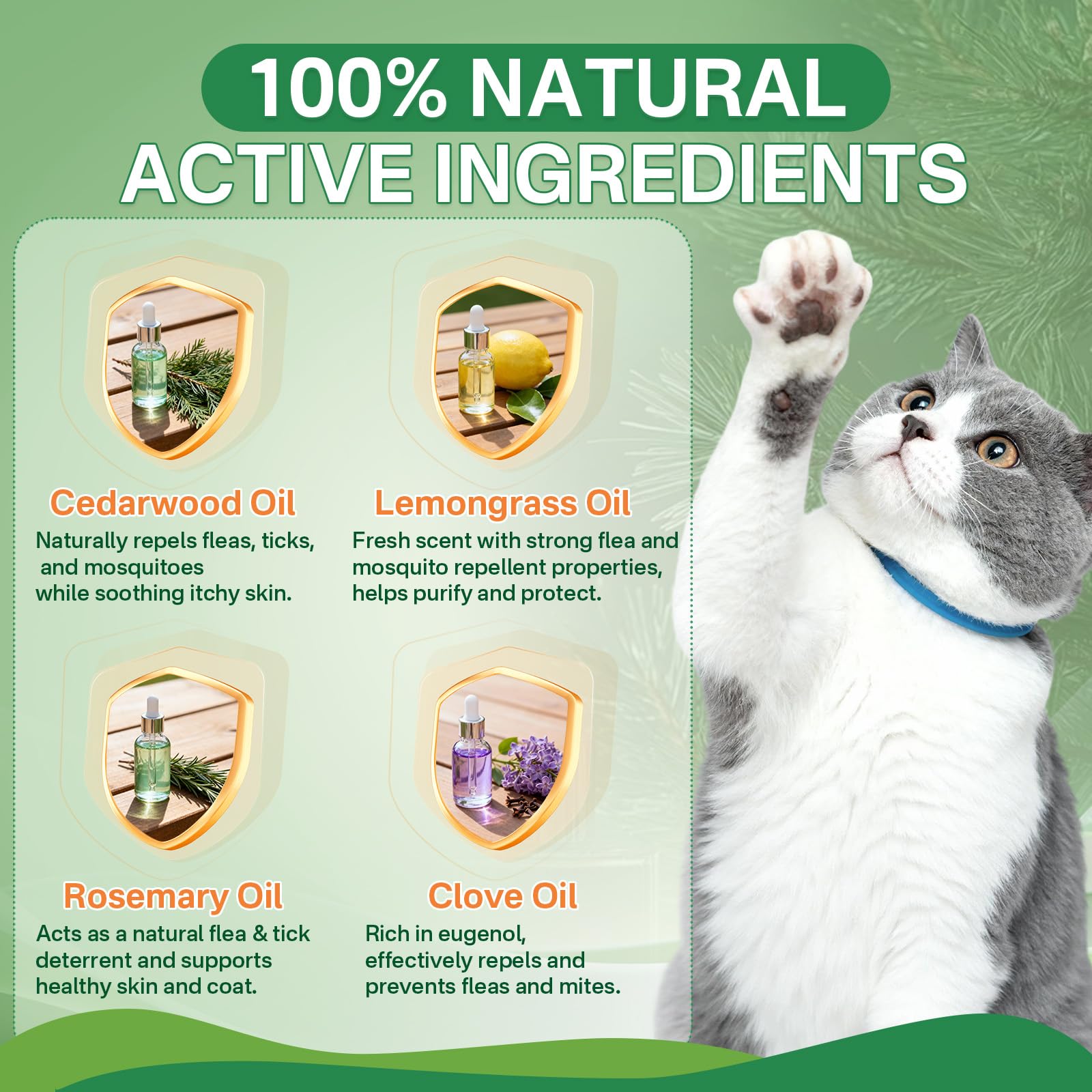 Natural essential oil blend supports gentle flea and tick control