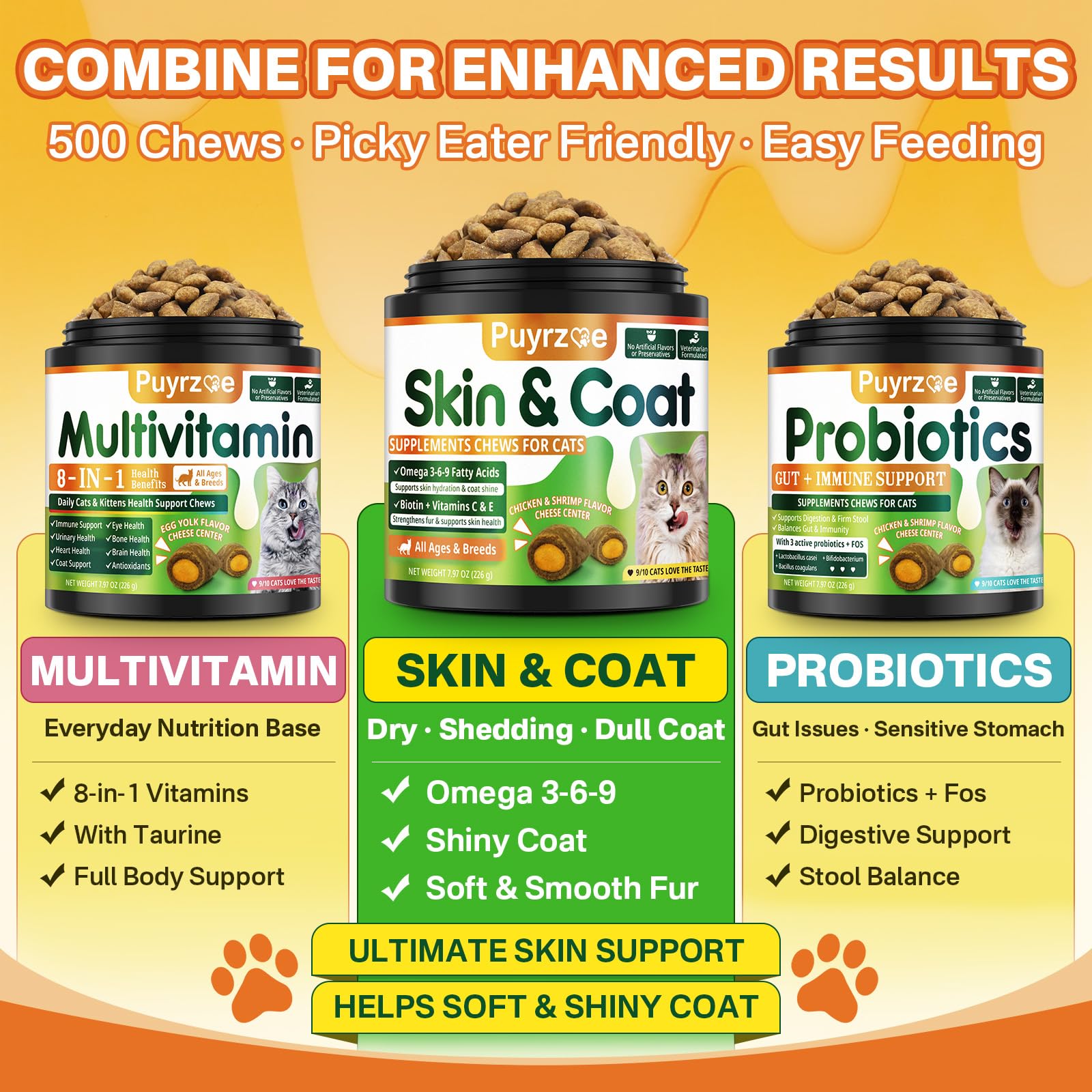 Puyrzoe cat-skin-coat-chews-quality-testing reflects high safety standards