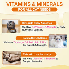 Puyrzoe cat vitamins served directly or mixed into meals for easy daily care.