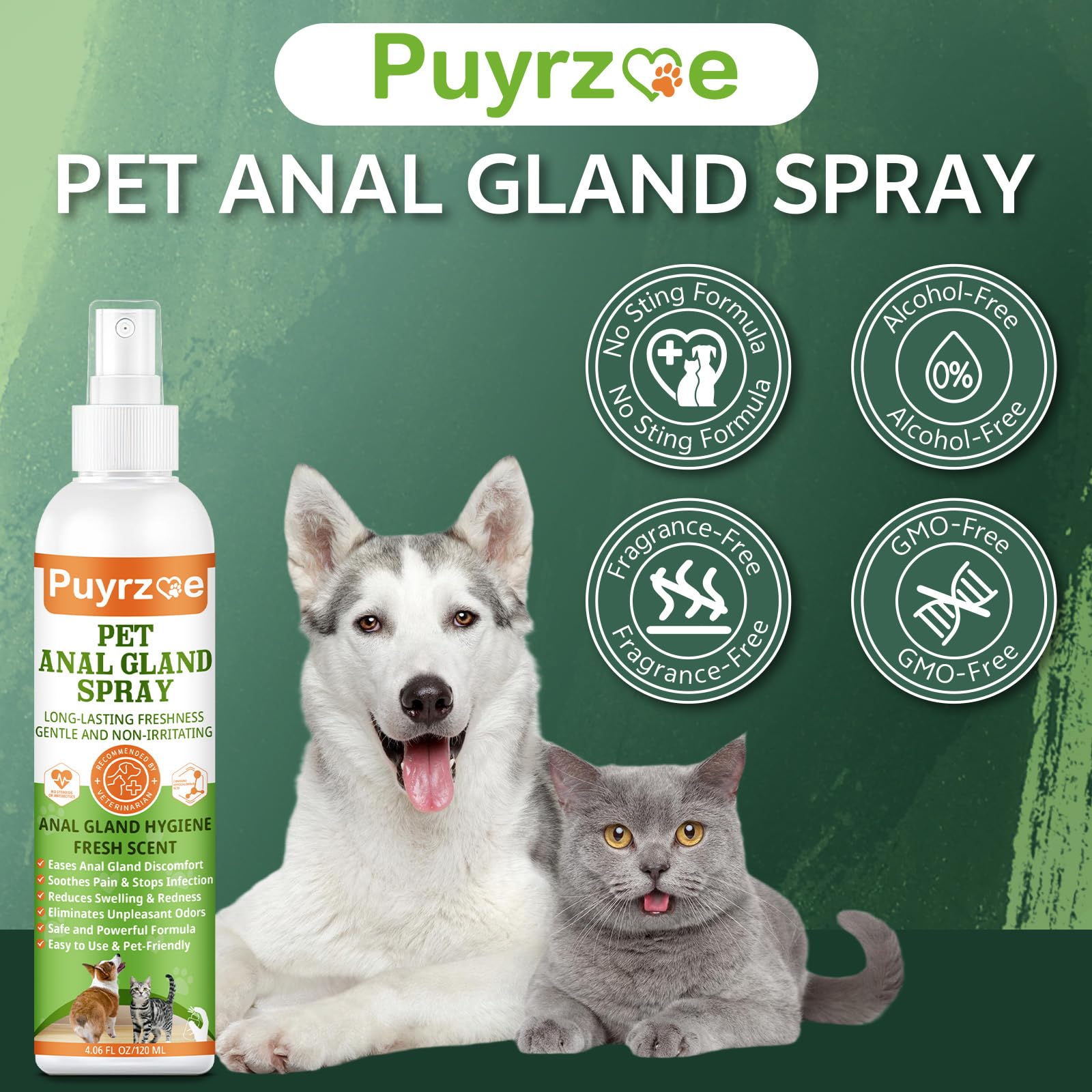 Puyrzoe fresh-pet odor control improves pet hygiene daily.