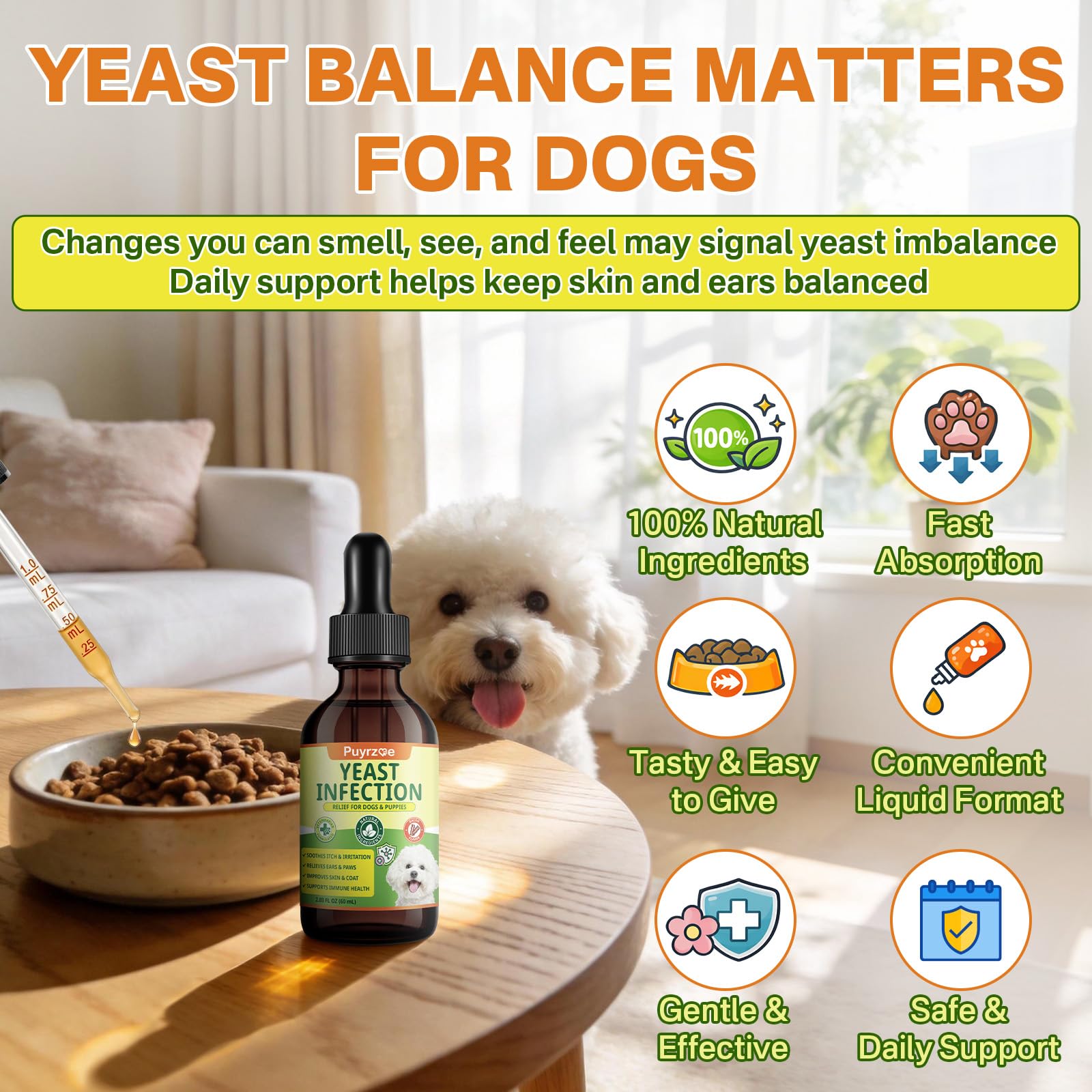 Puyrzoe immune health support aids ongoing canine well-being.