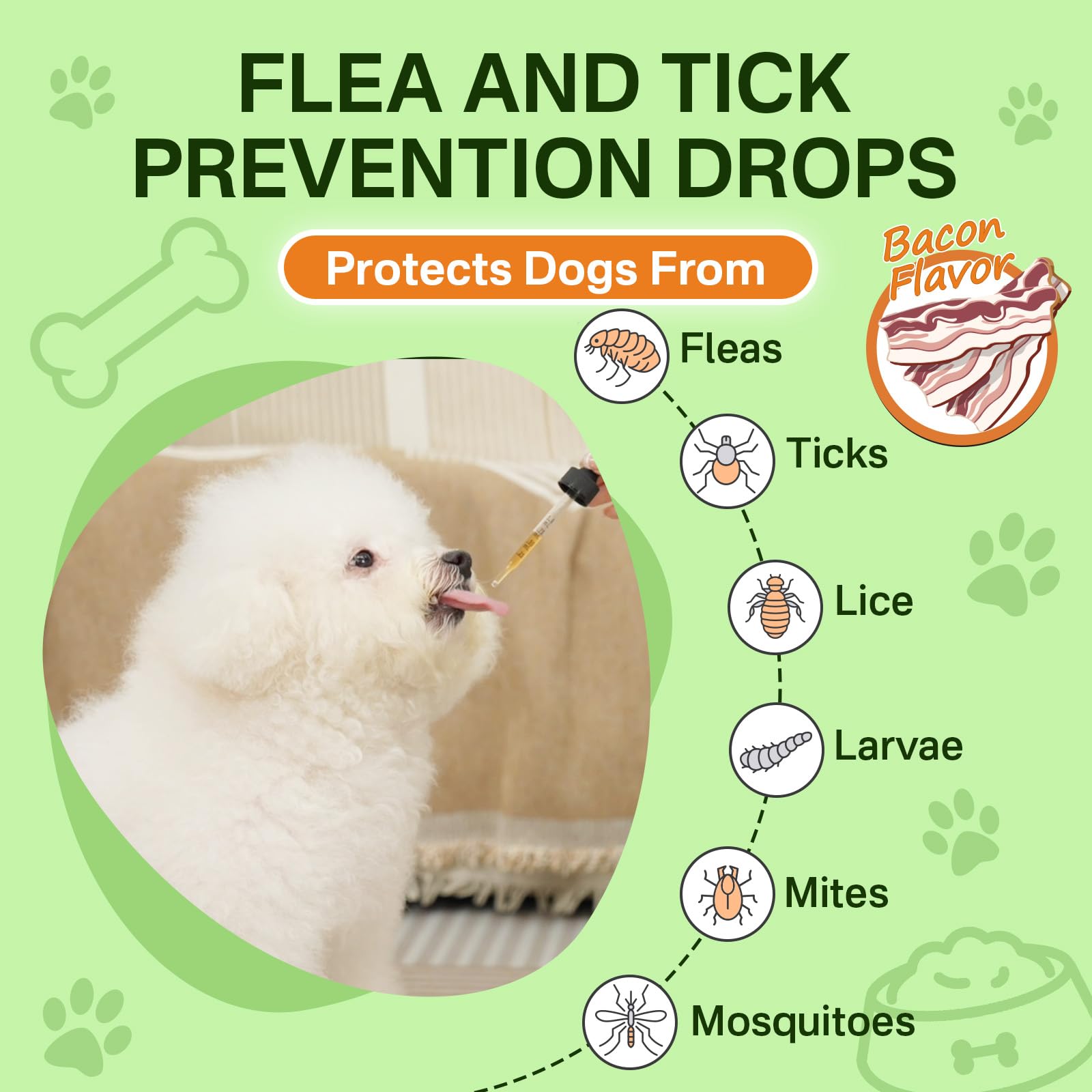 Puyrzoe pumpkin seed extract highlights natural flea prevention support.