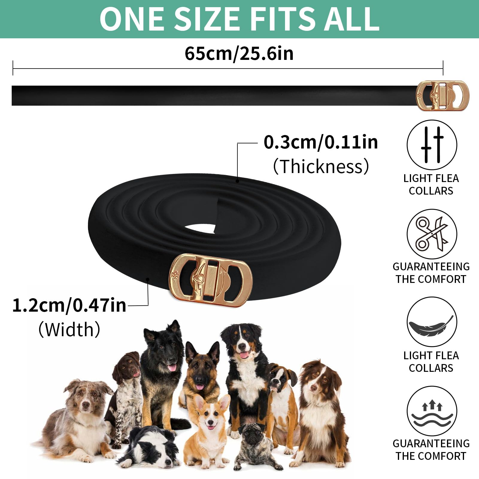 Puyrzoe soft rubber collar texture closeup