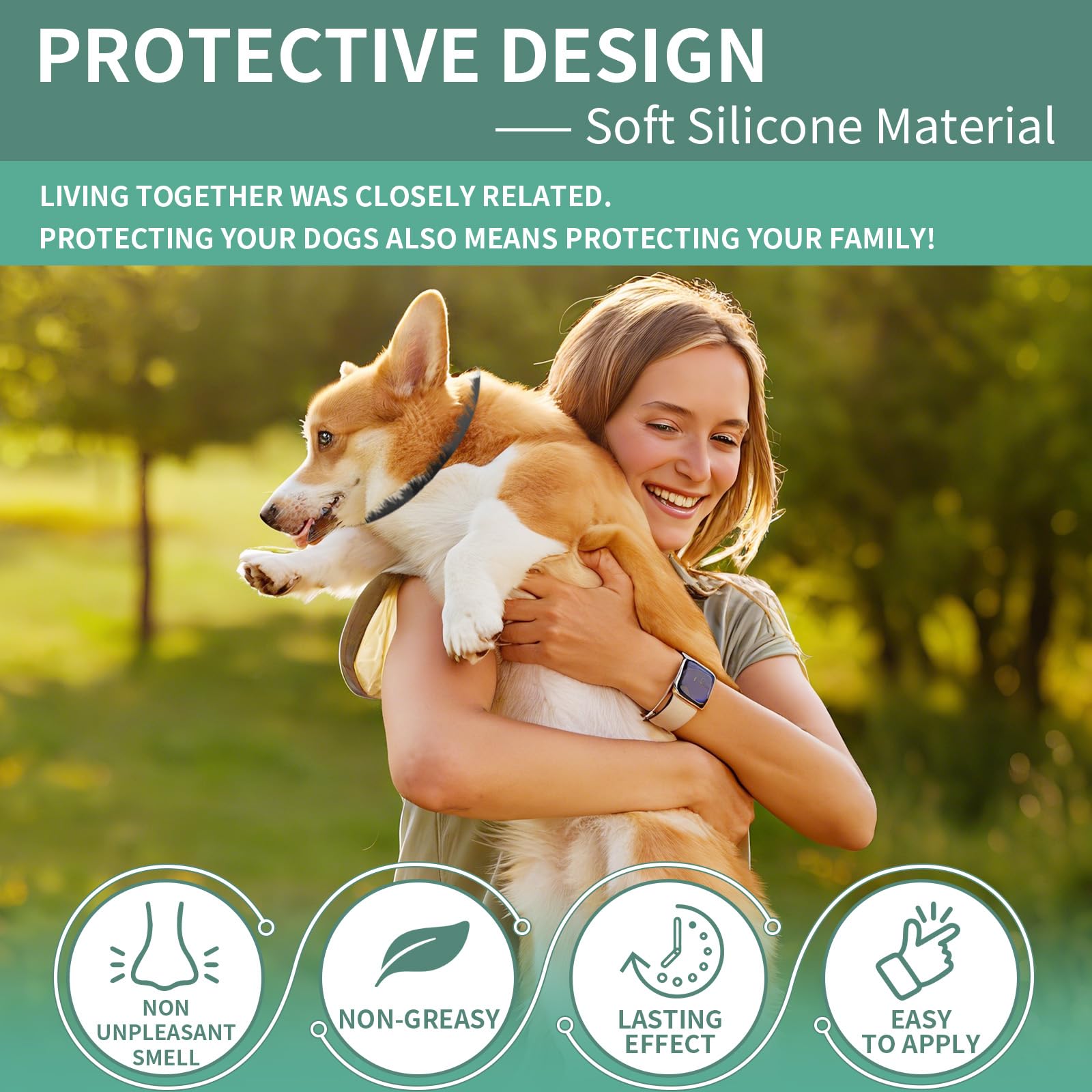 Puyrzoe waterproof dog collar in wet weather