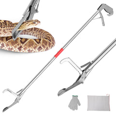 Puzau 78-inch folding snake grabber with long reach for safer field handling.