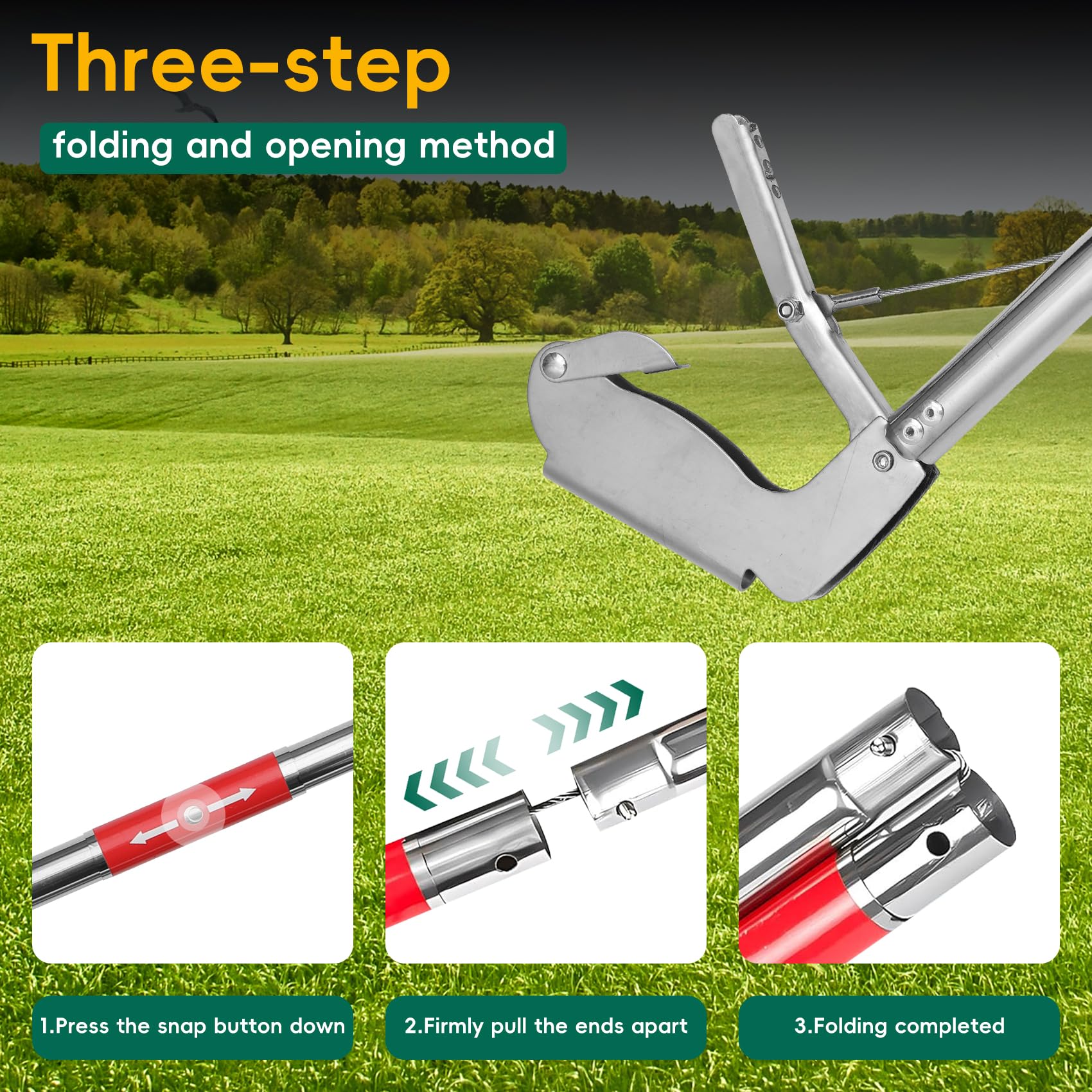 Puzau 3-level adjustable handle allows flexible clamping.