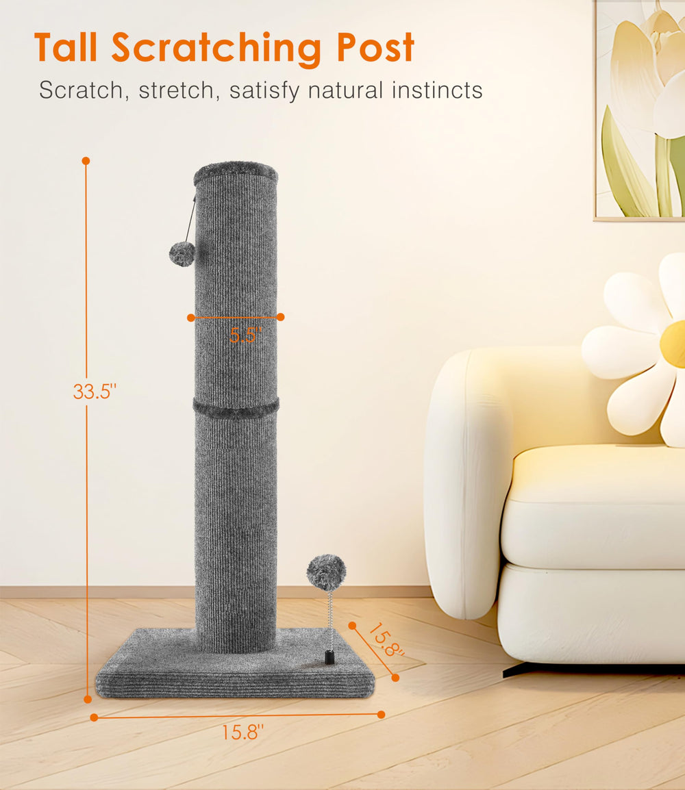 PuzzlePaw carpeted surface offers scratch-friendly texture protecting furniture.