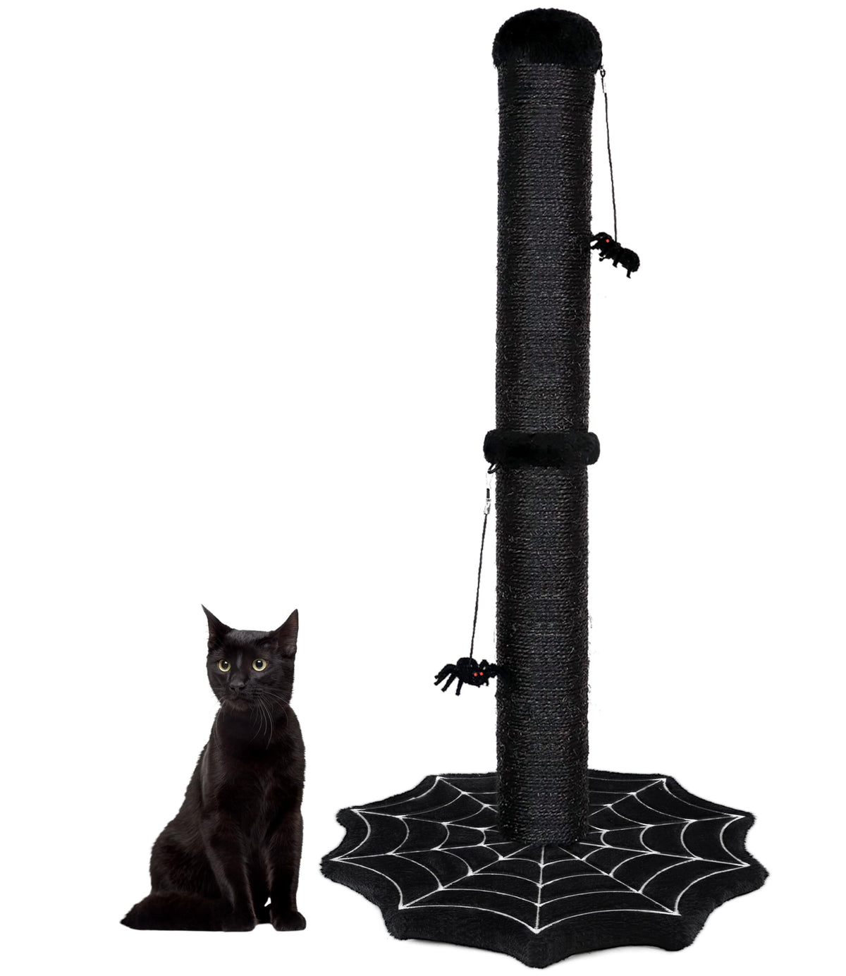 PuzzlePaw Gothic Cat Scratching Post base design adds stability and dark elegance.