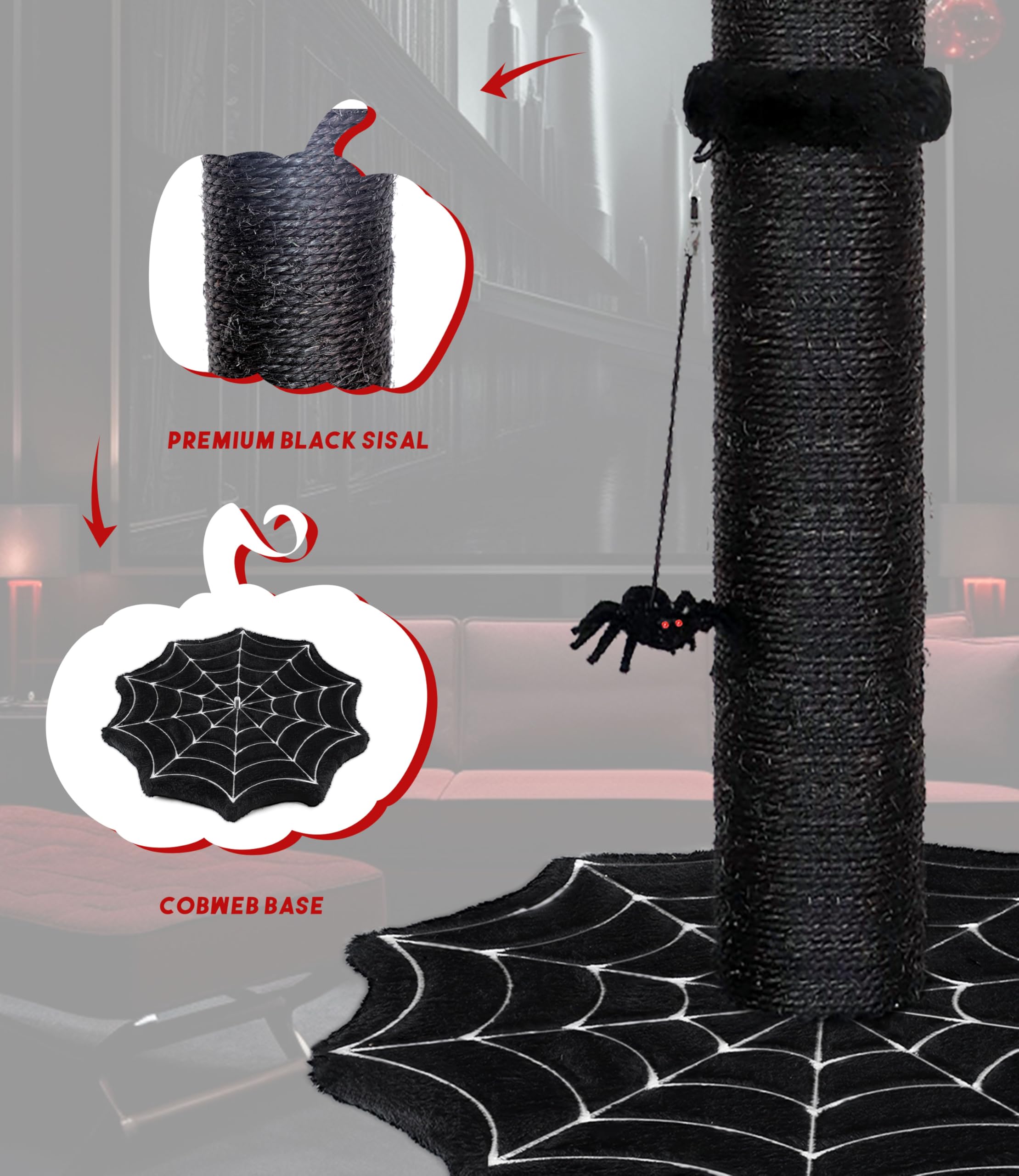 PuzzlePaw premium sisal surface promotes satisfying scratches while protecting furniture.