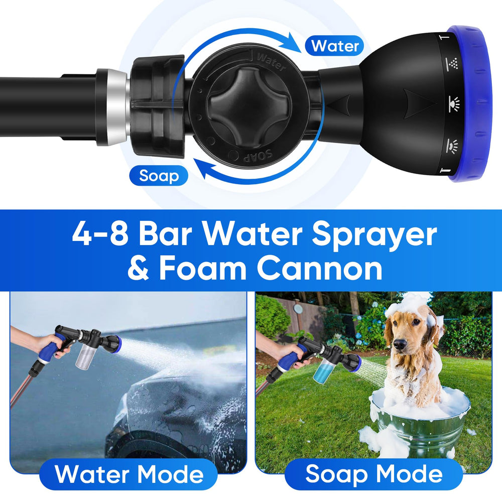 PWEZON half-inch hose connector fits standard taps for leak-free setup.