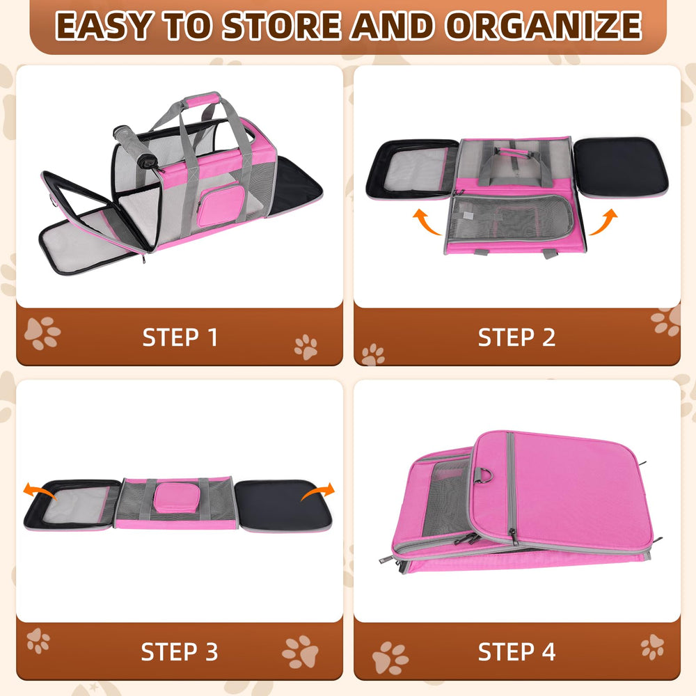 PYKESALY cat carrier adjustable shoulder strap for comfortable hands-free carry.