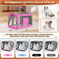 PYKESALY cat carrier side view showing dual-entry design for easy access.