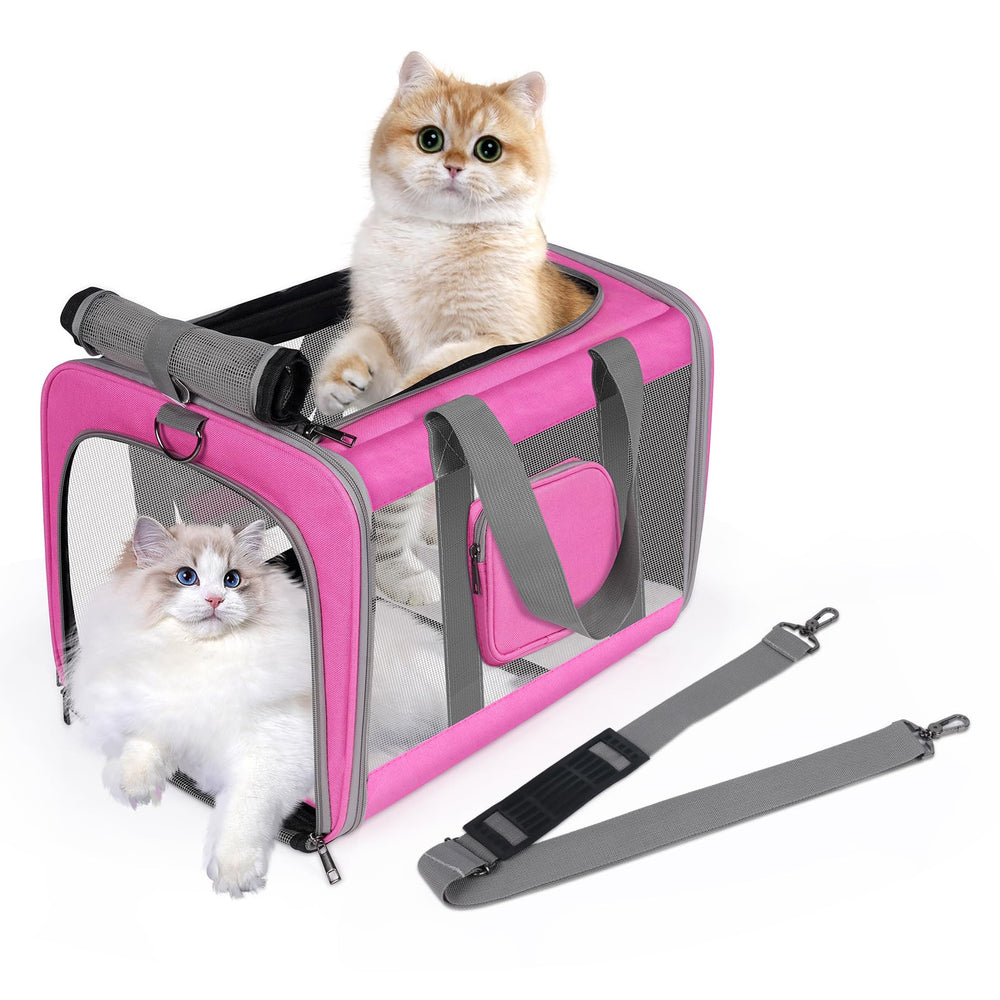 PYKESALY cat carrier top view with ventilation windows for airflow.